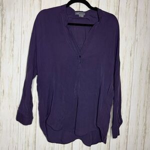 Vince Navy Indigo 100% silk small Blouse